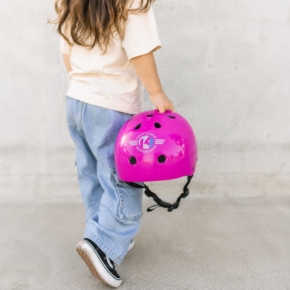 Kryptonics Hot Pink Helmet Kids L/XL 22–24.2" Skate Bike Like New